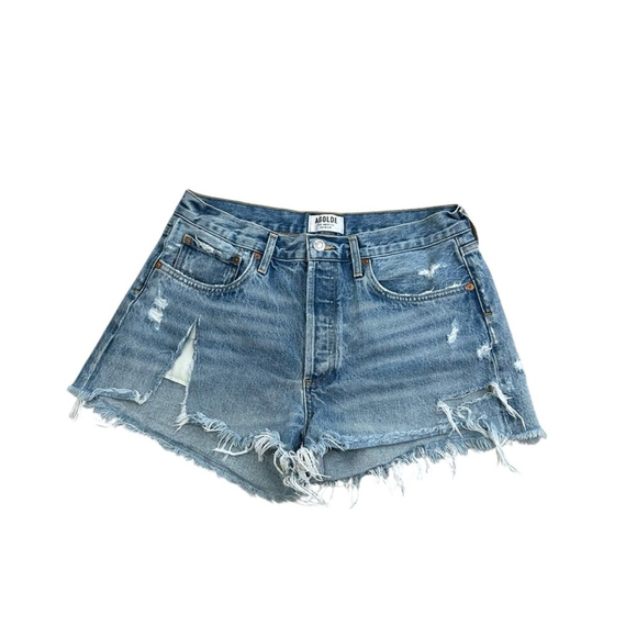 AGOLDE Parker Vintage Fray Cut Off Shorts Women’s Size 29 Swapmeet Distressed - Picture 6 of 11